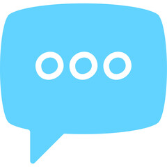 Contact us - icon - blue color chat bubble
