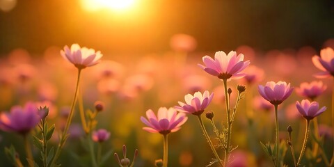 Obraz premium Spring flowers art with pink blossom. Beautiful nature scene with blooming flowers background