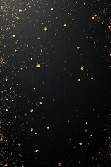 Distressed black wall with gold flecks scattered across the background,  black,  distressed