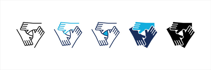 Collaboration Multi Style Icon Set