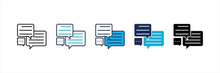Group Chat Multi Style Icon Set