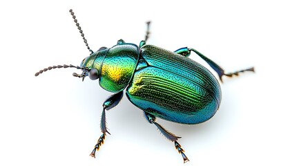 Fototapeta premium Green Metallic Beetle Macro.