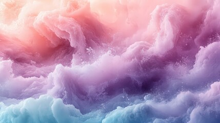 Fototapeta premium Dreamlike abstract cloudscape with gentle gradient from rose to lilac hues