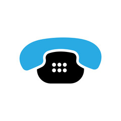 telephone logo icon illustration flat