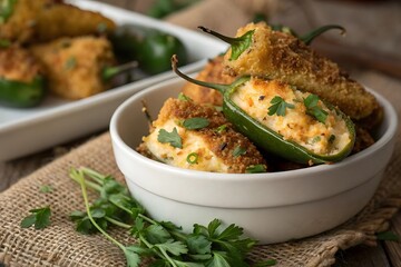 Crispy, cheesy stuffed jalapeños. Delicious appetizer.