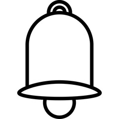 Fototapeta premium Contact us - icon - black outline bell