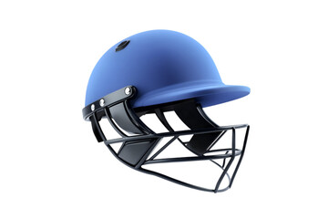 Naklejka premium Blue Cricket Helmet Safety Gear Sport Protection,