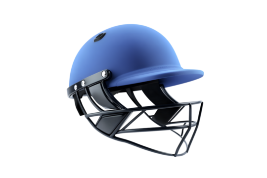 Blue Cricket Helmet Safety Gear Sport Protection,