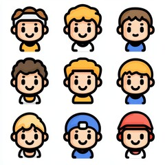 A close-up shot featuring a diverse group of individuals, showcasing a variety of facial expressions, skin tones, and hairstyles, highlighting their unique personalities and emotions.