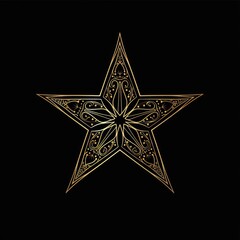 Obraz premium Surreal aesthetic Star logo symbol cross star symbol.