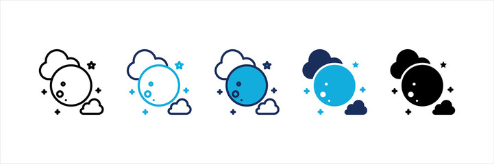 Full Moon Multi Style Icon Set