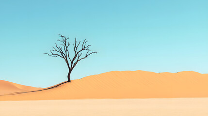 tree, desert, landscape, sky, nature, sand, namibia, dead, dune, dry, trees, arid, death, travel, hot, sossusvlei, sunset, mountain, sun, hill, scenery, orange