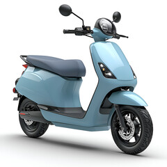 Modern Blue Electric Scooter: Compact, Lightweight Urban Vehicle for Eco-Friendly Commuting with Stylish Design, Ergonomic Features, Efficient Performance, and Essential Accessories for City Travel