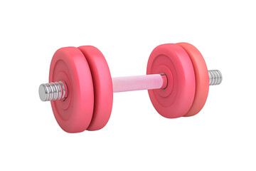 Obraz premium Pink dumbbell fitness workout exercise gym weightlifting strength training,