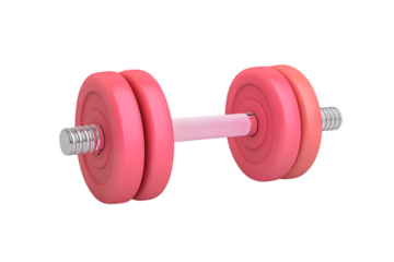 Pink dumbbell fitness workout exercise gym weightlifting strength training,
