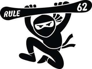 cartoon ninja with sword