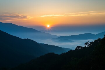 Fototapeta premium Sunup over highlands 