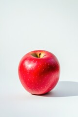 single red is centered on pure white background casting soft shadow underneath symbolizing purity and clarity while