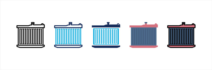 Radiator Multi Style Icon Set