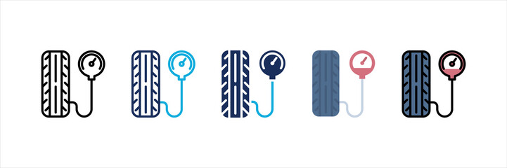 Wheel Pressure Multi Style Icon Set © hans_ts