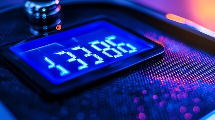 Digital scale display showing a weight reading