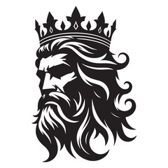 Majestic King Silhouette Illustration Embrace Royalty and Power