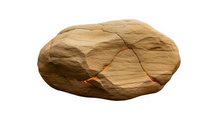 Glowing Crack in Rock Stone Texture Background