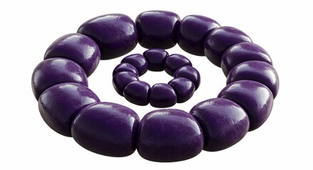 Purple Beads Circle Abstract Pattern Design