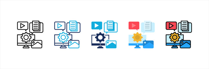 Digital Asset Management Multi Style Icon Set