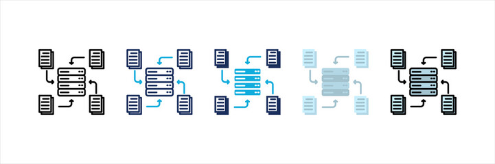 Data Collection Multi Style Icon Set