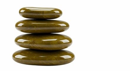 Stacked Spa Stones Green Zen Rock Balance