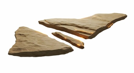 Glowing Cracks in Stone Floating Platform