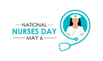 National Nurses Day is celebrated annually on May 6th. Medical background. Healthcare concept.Thank you for nurse. Nurse and Nurse dress, medical instrument. Design for web banner, cards, social media