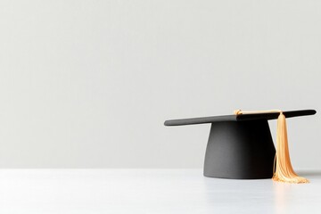 celebrate achievement and new beginnings with minimalist graduation-themed backdrop featuring symbolic graduation cap