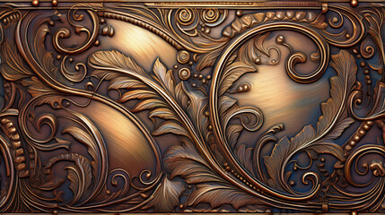 Seamless Filigree Metal Pattern &ndash; Vintage Brass Artwork