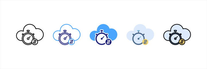 Latency Multi Style Icon Set