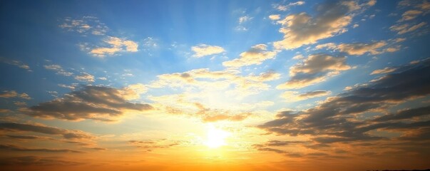 Fototapeta premium A group of giraffes joyfully flies a colorful kite against a stunning sunset backdrop, with vibrant hues of orange, pink, and purple illuminating the sky as they frolic in the grass.