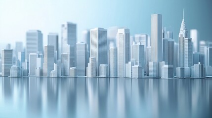 Obraz premium Vibrant city skyline with skyscrapers showcasing urban life and modern architecture for marketing strategies