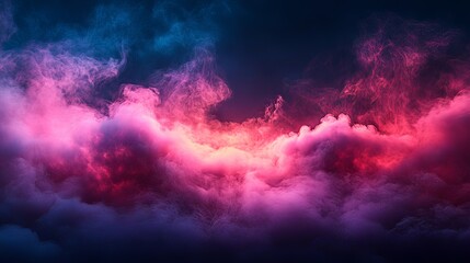 Fototapeta premium Ethereal Dreamscape: A Symphony of Pink and Blue Clouds