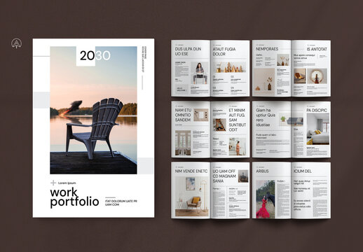 Work Portfolio Magazine Template