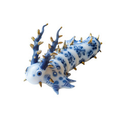 Blue and White Porcelain Fantasy Creature Sculpture