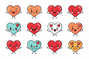 Smile heard vector art illustration