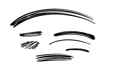 Hand drawn strokes create dynamic and artistic feel, perfect for adding unique touch to designs. These versatile lines can enhance various creative projects