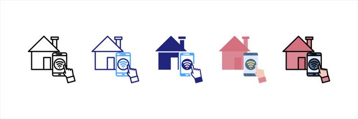 Smart Home Multi Style Icon Set