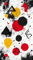 Abstract Geometric Shapes on Textured Background