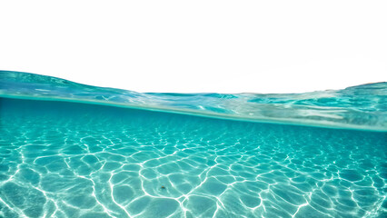 Obraz premium Crystal clear turquoise water, underwater view.