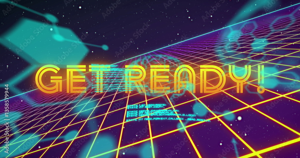 Poster image of get ready text over colourful grid statistics and graphs