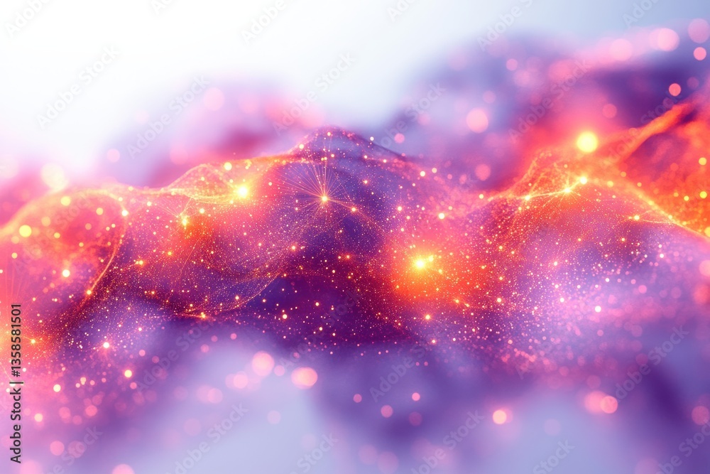 Aufkleber abstract colorful background featuring brilliant lights and flowing textures, perfect for designing 