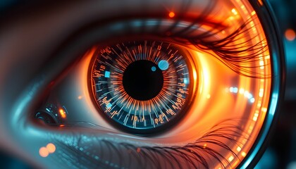 Cybernetic Eye Gaze: A Futuristic Vision of Digital Iris