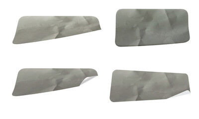 Blank Sticker Texture Design Set For Mockup Template